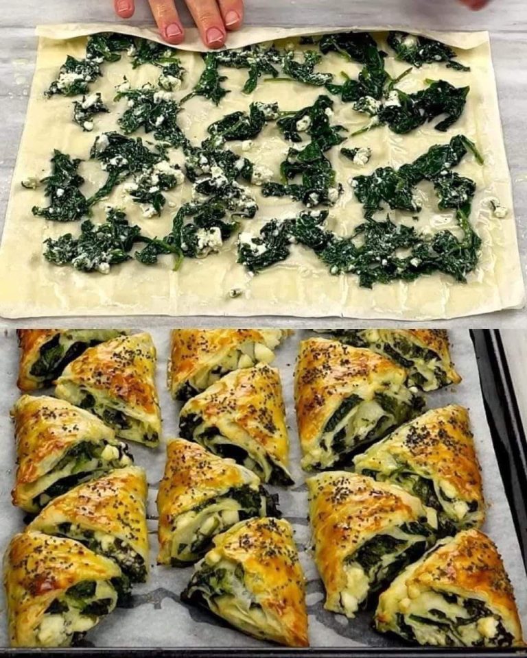 Spinach and Feta Puff Pastry Triangles – Yum Recipes