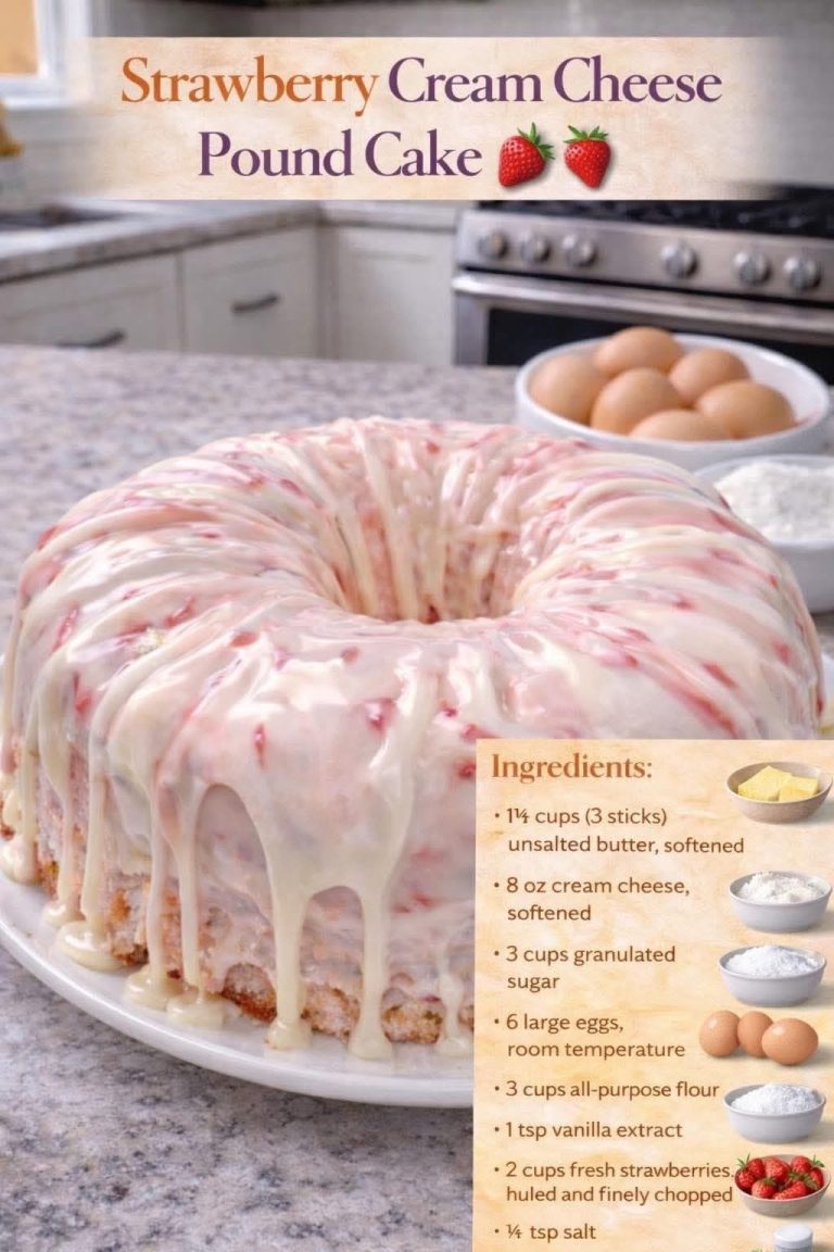Strawberry Cream Cheese Pound Cake – Yum Recipes